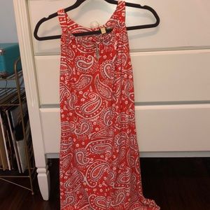 Orange paisley dress